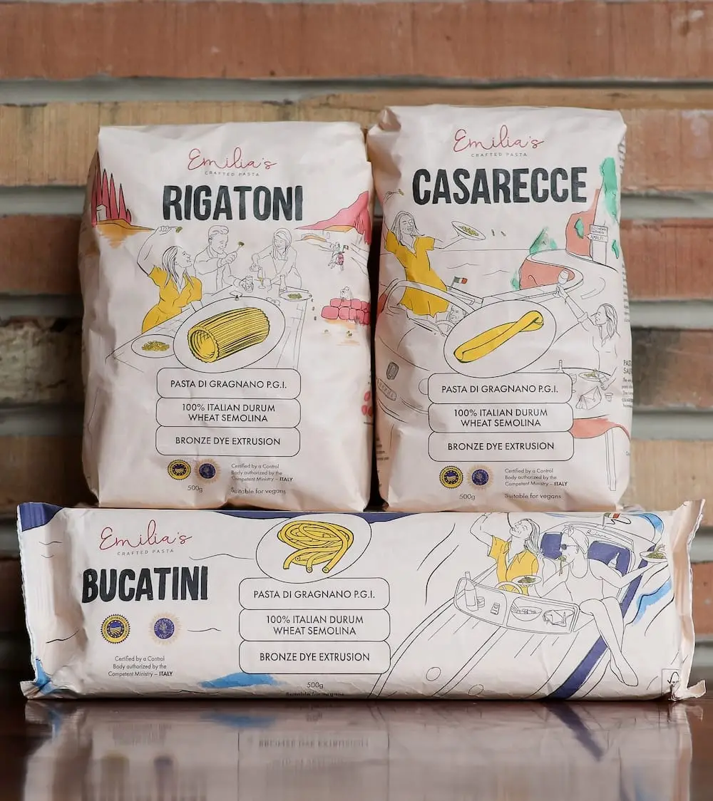 3 pack - casarecce rigatoni bucatini P.G.I pasta gragnano